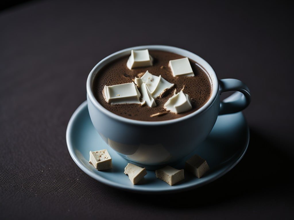 cafe con chocolate blanco