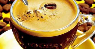 fotografia sobre cafe espresso para portada de la categoria mantenimiento en una pagina web sobre cafe expresso y utiliza mucho el color oro b89634 y en menor medida black 000000 y el blanco f 1