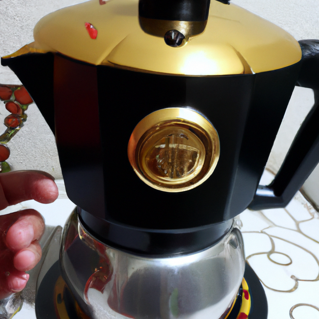 fotografia sobre cafeteras italianas la opcion mas saludable para preparar cafe en casa para portada de una categoria en una pagina web sobre cafe y cafe expresso y utiliza mucho el color oro b8963