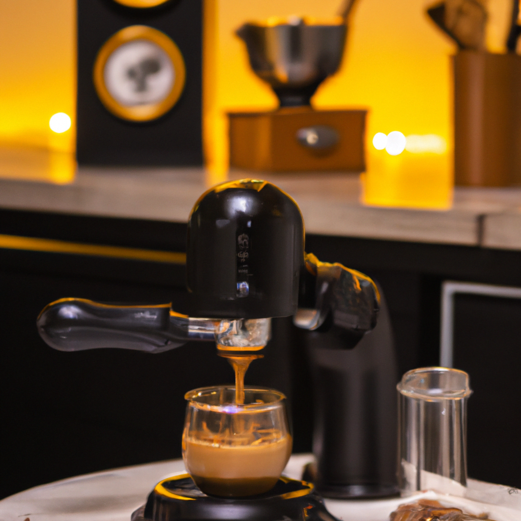 fotografia sobre cafeteras manuales como influye el tiempo de extraccion en el cafe de salud y beneficios para portada de una categoria en una pagina web sobre cafe y cafe expresso y utiliza