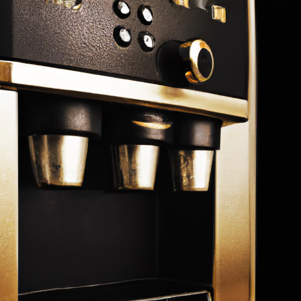 fotografia sobre cafeteras superautomaticas de salud y beneficios para portada de una categoria en una pagina web sobre cafe y cafe expresso y utiliza mucho el color oro b89634 y en menor medida