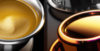 fotografia sobre cambio de filtros para portada de una categoria en una pagina web sobre cafe expresso y utiliza mucho el color oro b89634 y en menor medida black 000000 y el blanco ffffff 2