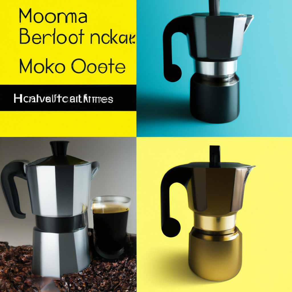 fotografia sobre como elegir la cafetera moka perfecta para ti de salud y beneficios para portada de una categoria en una pagina web sobre cafe y cafe expresso y utiliza mucho el color oro