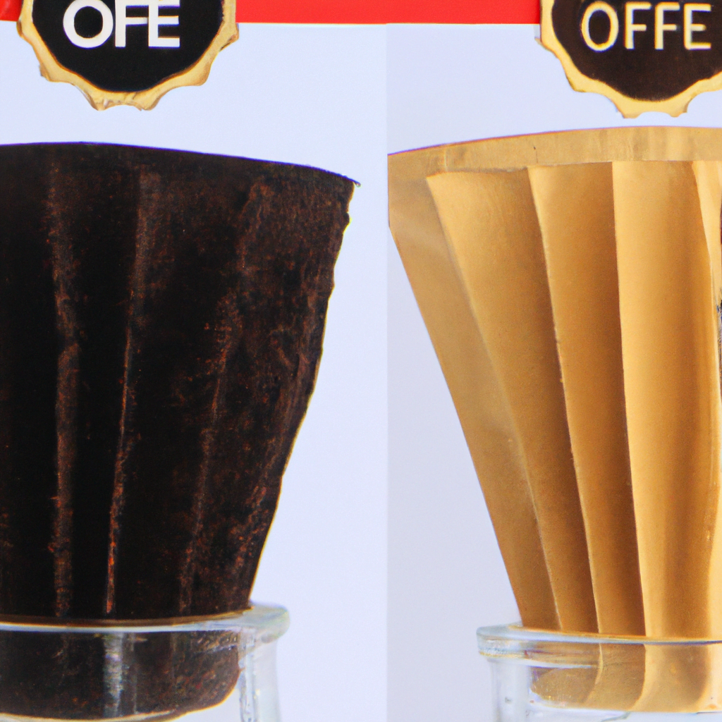 fotografia sobre filtros de cafe como influyen en la calidad del agua para tu expresso para portada de una categoria en una pagina web sobre cafe y cafe expresso y utiliza mucho el color oro