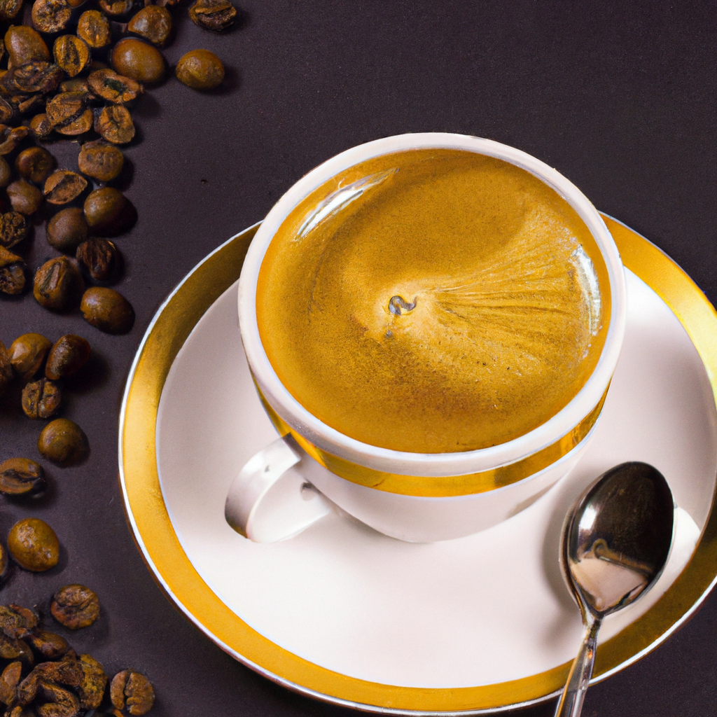 fotografia sobre inspeccion para portada de una categoria en una pagina web sobre cafe expresso y utiliza mucho el color oro b89634 y en menor medida black 000000 y el blanco ffffff magazine 1