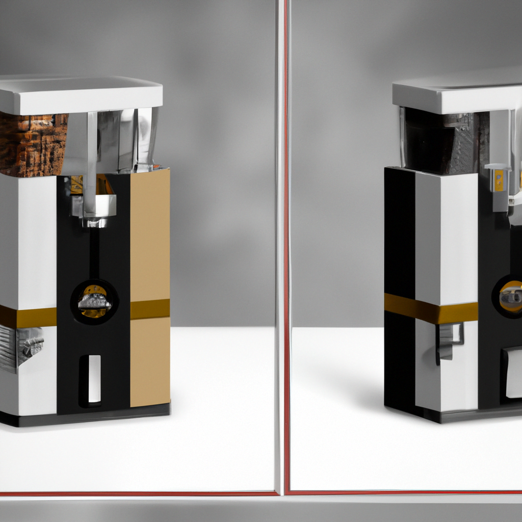 fotografia sobre los dispensadores de azucar y crema mas elegantes para tu negocio para portada de una categoria en una pagina web sobre cafe y cafe expresso y utiliza mucho el color oro b89634 y e