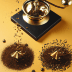 fotografia sobre molinillos de cafe como influye la calidad del agua en la molienda del cafe para portada de una categoria en una pagina web sobre cafe y cafe expresso y utiliza mucho el color