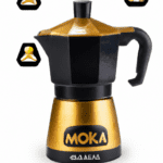 fotografia sobre por que las cafeteras moka son la mejor opcion para los amantes del cafe intenso de salud y beneficios para portada de una categoria en una pagina web sobre cafe y cafe expre
