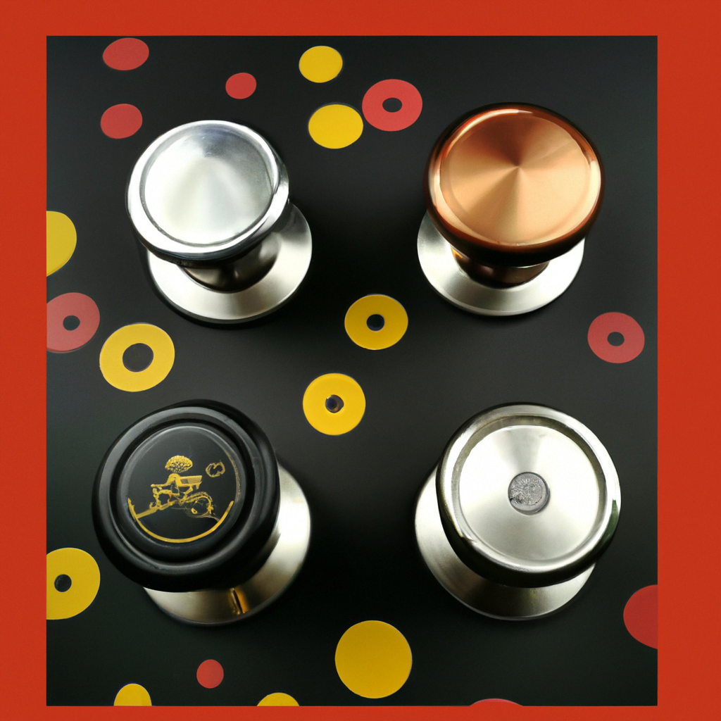 fotografia sobre por que un tamper de acero inoxidable es una buena inversion para portada de una categoria en una pagina web sobre cafe y cafe expresso y utiliza mucho el color oro b89634 y
