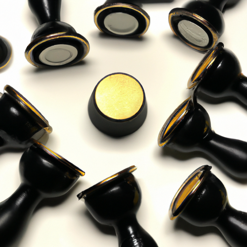 fotografia sobre por que un tamper de calidad es esencial para un buen cafe para portada de una categoria en una pagina web sobre cafe y cafe expresso y utiliza mucho el color oro b89634 y e