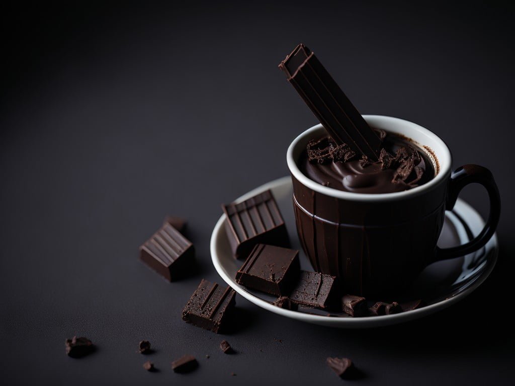 taza de cafe con chocolate
