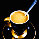 fotografia sobre beneficios de tomar la cantidad adecuada de cafe expresso para portada de una categoria en una pagina web sobre cafe y cafe expresso y utiliza mucho el color oro b89634 y en menor