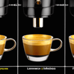 fotografia sobre como calibrar tu maquina de cafe para un cafe mas cremoso para portada de una categoria en una pagina web sobre cafe y cafe expresso y utiliza mucho el color oro b89634 y en menor