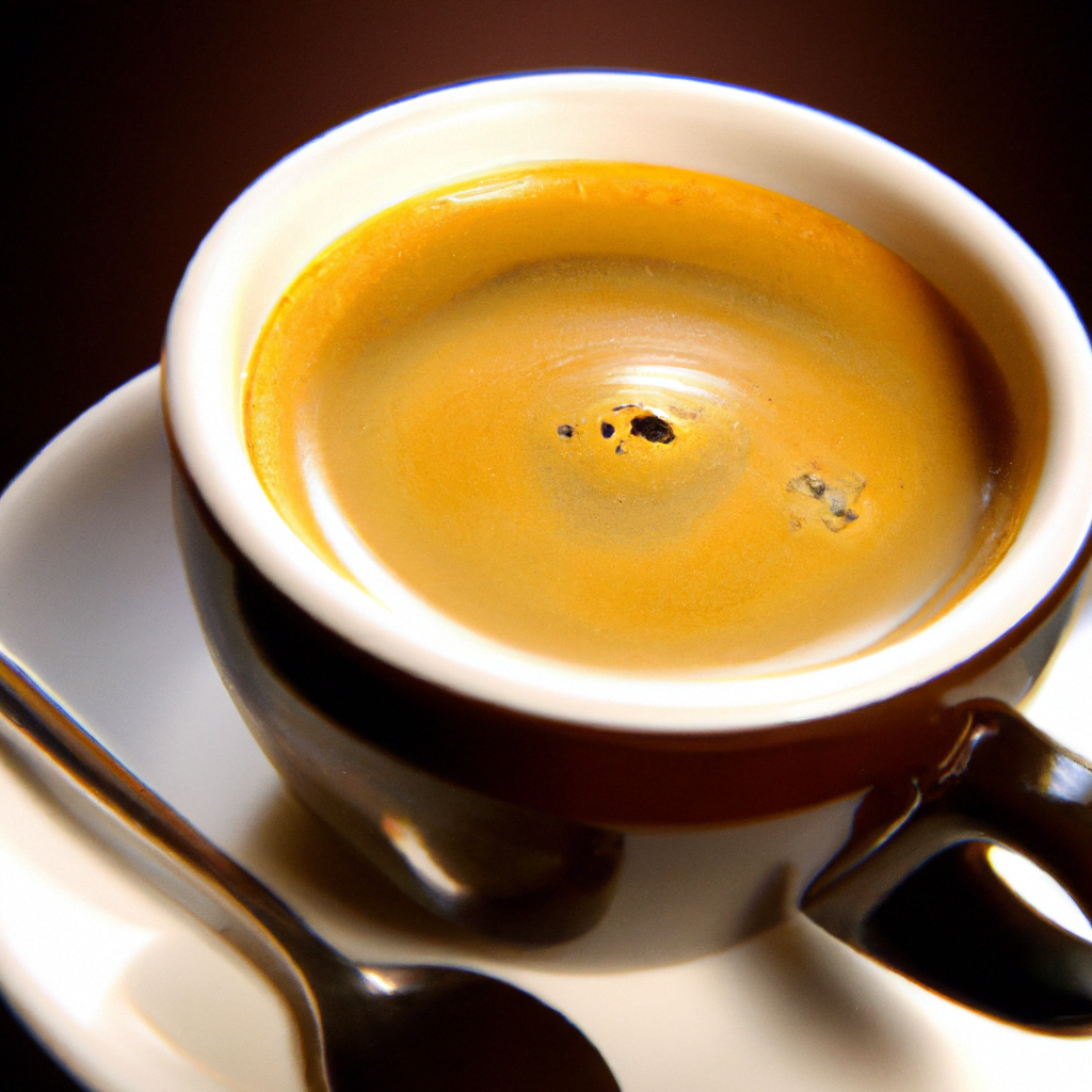 fotografia sobre como el cafe expresso puede reducir el riesgo de lesiones en el deporte para portada de una categoria en una pagina web sobre cafe y cafe expresso y utiliza mucho el color oro