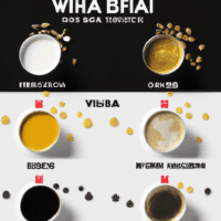 fotografia sobre como elegir el cafe adecuado para tu americano para portada de una categoria en una pagina web sobre cafe y cafe expresso y utiliza mucho el color oro b89634 y en menor medida el c