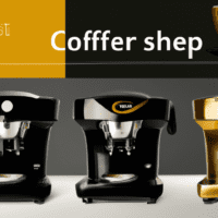 fotografia sobre como elegir la maquina de cafe expresso adecuada para preparar cappuccinos para portada de una categoria en una pagina web sobre cafe y cafe expresso y utiliza mucho el color oro b8