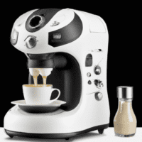 fotografia sobre como elegir la maquina de cafe expresso perfecta para preparar tu cafe latte para portada de una categoria en una pagina web sobre cafe y cafe expresso y utiliza mucho el color oro