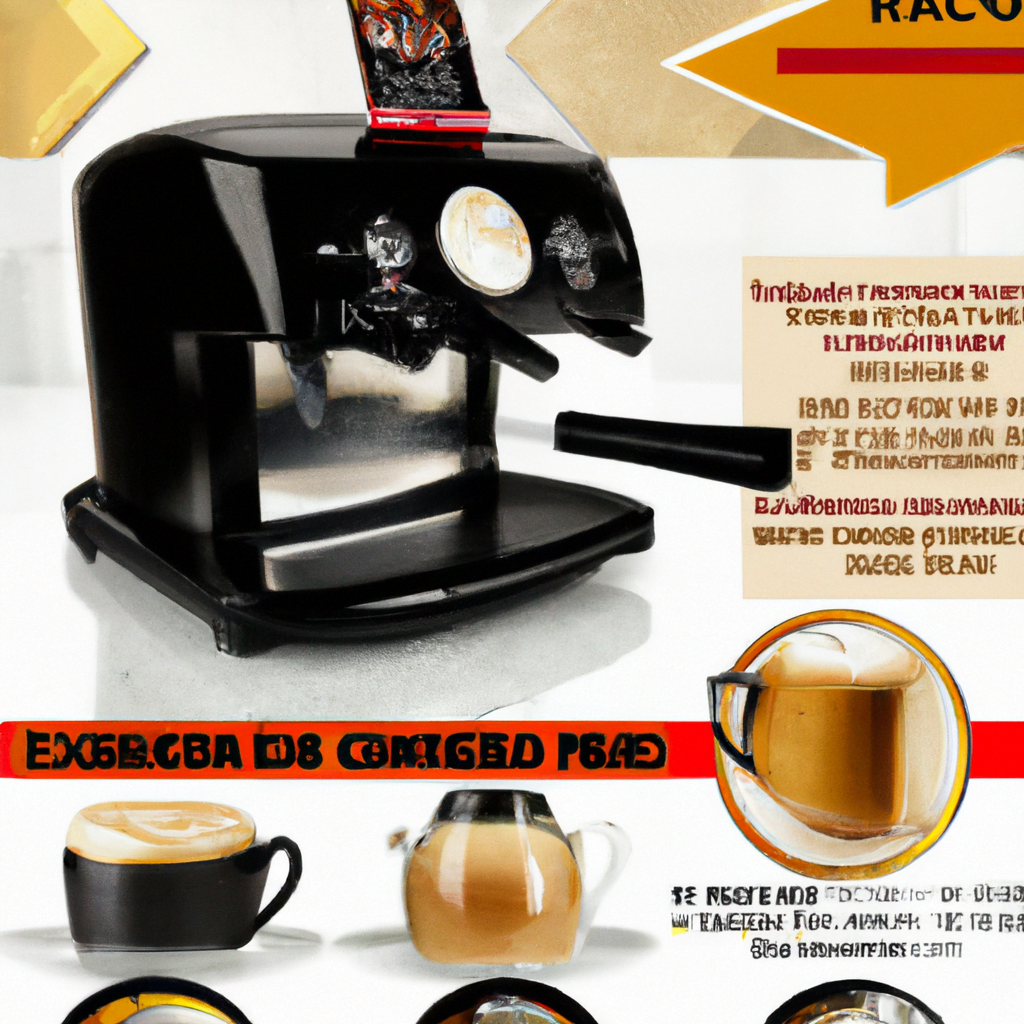 fotografia sobre como elegir la maquina de cafe expresso perfecta para tus creaciones de arte latte para portada de una categoria en una pagina web sobre cafe y cafe expresso y utiliza mucho el color