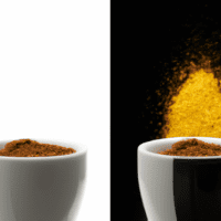 fotografia sobre como evitar la acumulacion de cal en tu maquina de cafe expresso para portada de una categoria en una pagina web sobre cafe y cafe expresso y utiliza mucho el color oro b89634 y en
