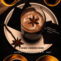 fotografia sobre como hacer un americano con un toque de chocolate para portada de una categoria en una pagina web sobre cafe y cafe expresso y utiliza mucho el color oro b89634 y en menor medida e