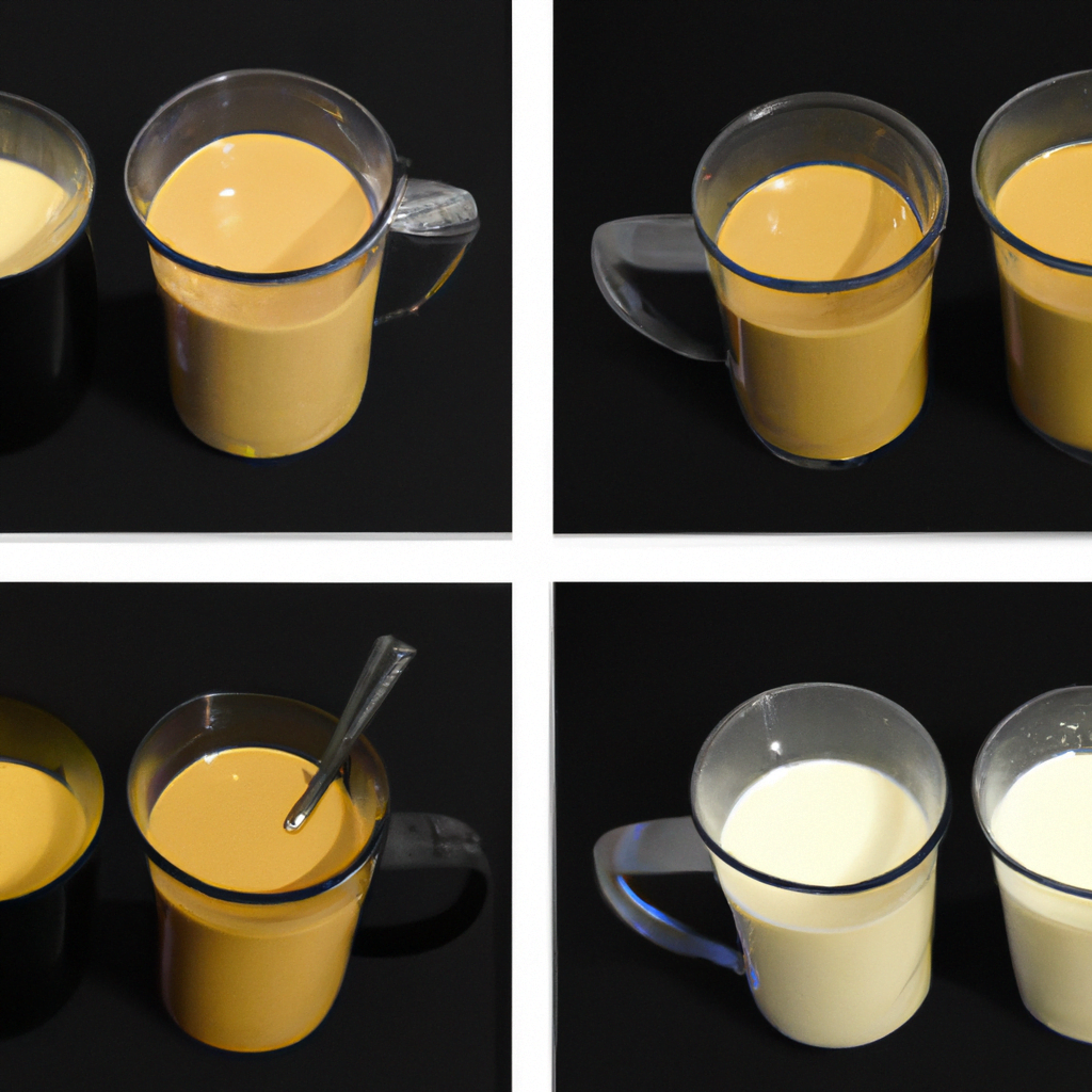 fotografia sobre como hacer un cafe con leche con leche de almendras o soja para portada de una categoria en una pagina web sobre cafe y cafe expresso y utiliza mucho el color oro b89634 y en menor