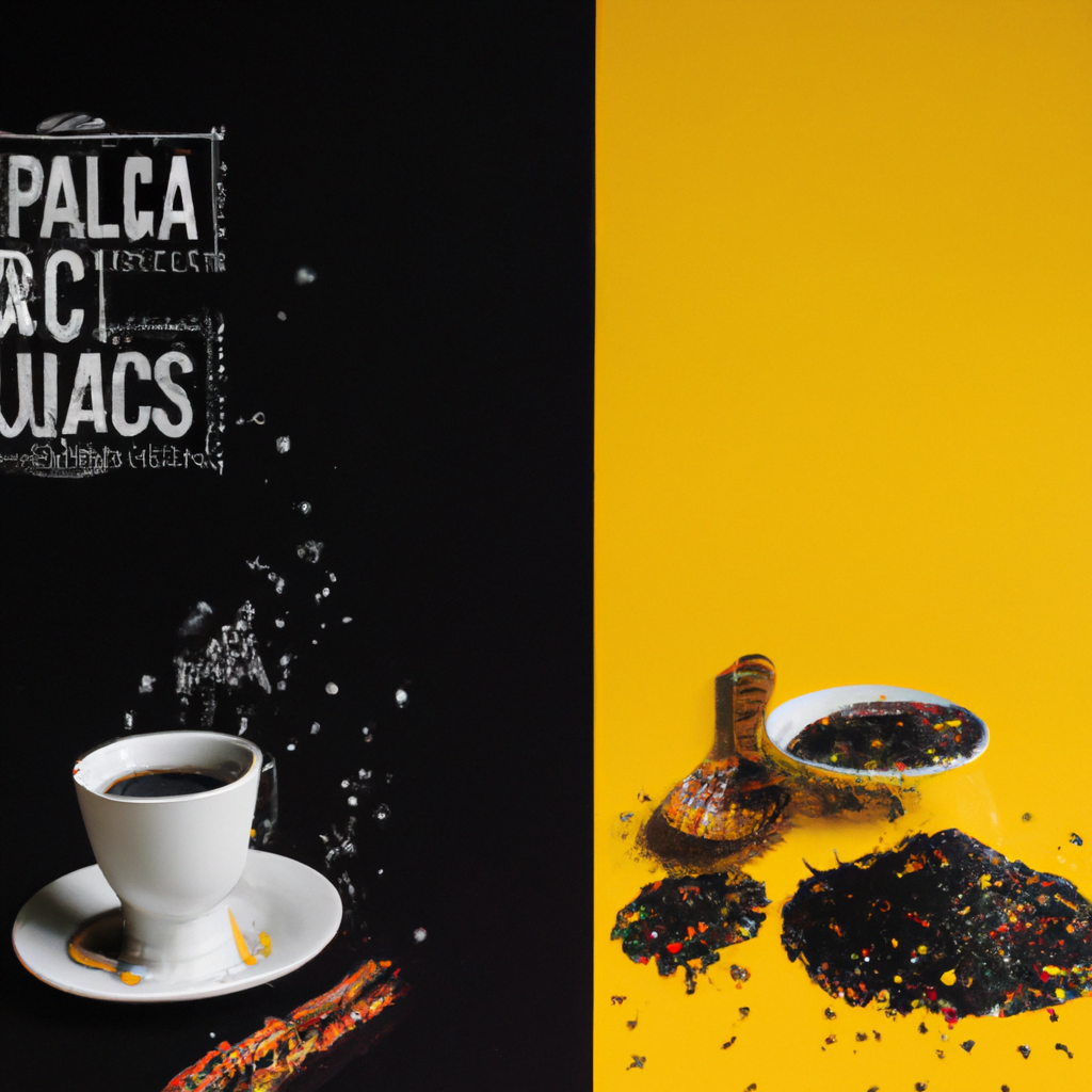 fotografia sobre como hacer un cafe con pimienta negra para darle un toque picante para portada de una categoria en una pagina web sobre cafe y cafe expresso y utiliza mucho el color oro b89634 y e
