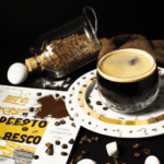 fotografia sobre como hacer un cafe irlandes sin alcohol para portada de una categoria en una pagina web sobre cafe y cafe expresso y utiliza mucho el color oro b89634 y en menor medida el color bl