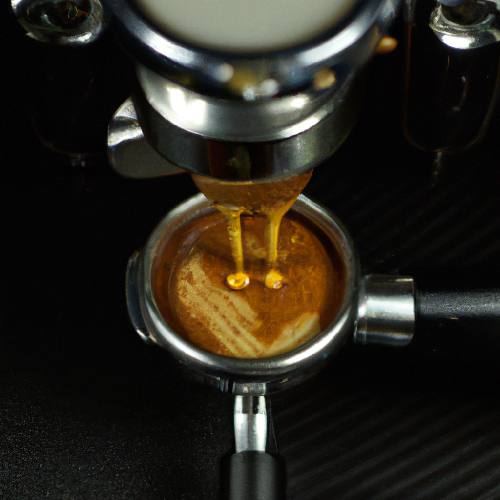 fotografia sobre como limpiar y mantener tu maquina de espresso para un cafe con leche perfecto para portada de una categoria en una pagina web sobre cafe y cafe expresso y utiliza mucho el color oro