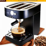 fotografia sobre consejos para mantener tu maquina de cafe expresso como nueva para portada de una categoria en una pagina web sobre cafe y cafe expresso y utiliza mucho el color oro b89634 y en me