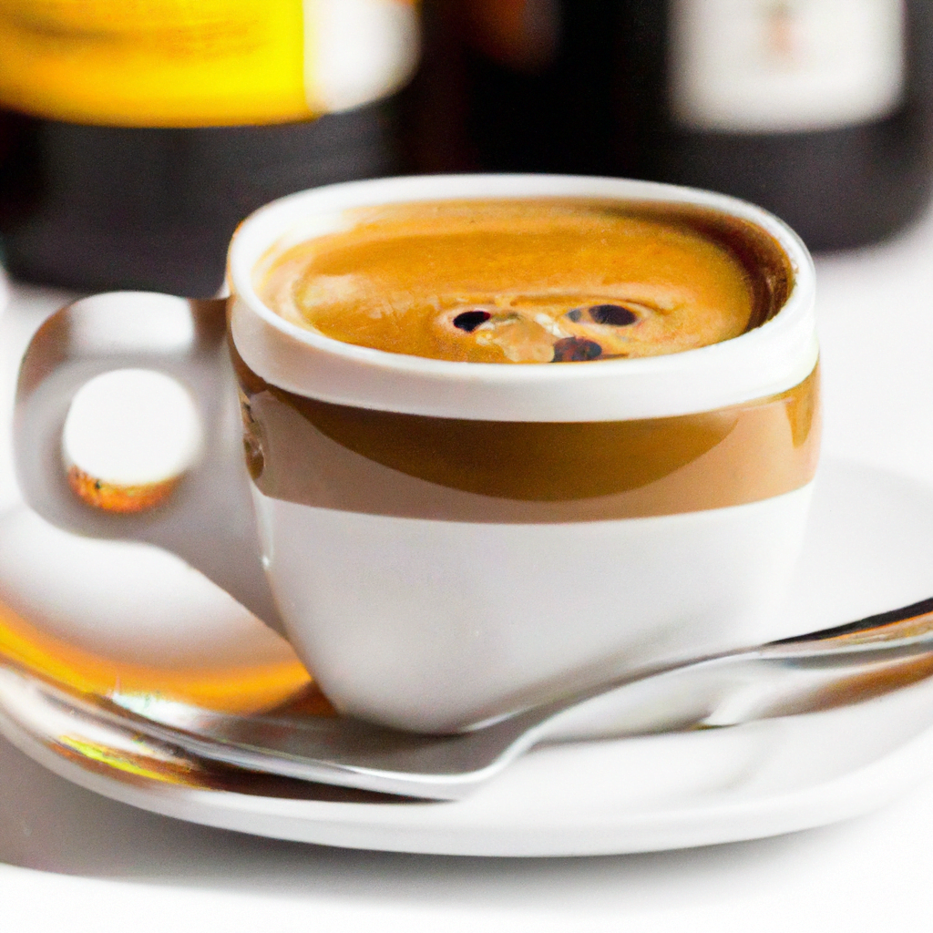 fotografia sobre cuanto cafe expresso es recomendable para deportistas te lo explicamos para portada de una categoria en una pagina web sobre cafe y cafe expresso y utiliza mucho el color oro