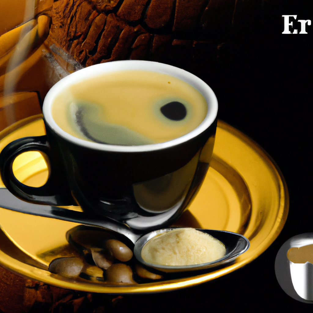fotografia sobre descubre la pasion por el cafe expresso en las exposiciones de espana para portada de una categoria en una pagina web sobre cafe y cafe expresso y utiliza mucho el color oro b89634