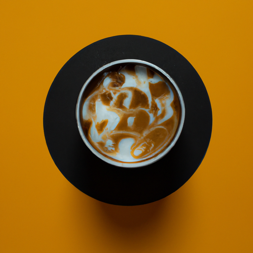 fotografia sobre el arte latte como forma de expresion cultural para portada de una categoria en una pagina web sobre cafe y cafe expresso y utiliza mucho el color oro b89634 y en menor medida el c