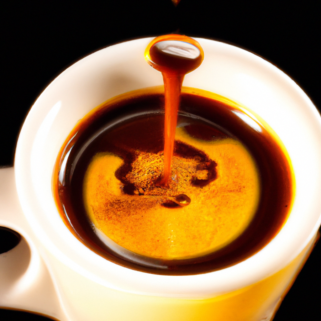 fotografia sobre el espresso en espana para portada de una categoria en una pagina web sobre cafe y cafe expresso y utiliza mucho el color oro b89634 y en menor medida el color black 000000 y el