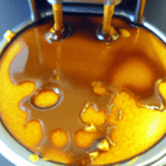 fotografia sobre errores comunes al lubricar tu maquina de cafe expresso para portada de una categoria en una pagina web sobre cafe y cafe expresso y utiliza mucho el color oro b89634 y en menor me