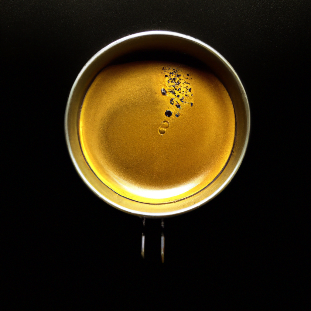 fotografia sobre espresso para portada de una categoria en una pagina web sobre cafe y cafe expresso y utiliza mucho el color oro b89634 y en menor medida el color black 000000 y el blanco fff