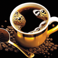 fotografia sobre estados unidos para portada de una categoria en una pagina web sobre cafe y cafe expresso y utiliza mucho el color oro b89634 y en menor medida el color black 000000 y el blanco