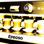 fotografia sobre exposiciones de maquinas de cafe expresso una experiencia unica para portada de una categoria en una pagina web sobre cafe y cafe expresso y utiliza mucho el color oro b89634 y en