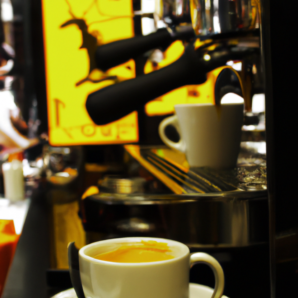 fotografia sobre la cultura del cafe en las cafeterias emblematicas de granada para portada de una categoria en una pagina web sobre cafe y cafe expresso y utiliza mucho el color oro b89634 y en me