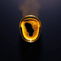 fotografia sobre la importancia de la temperatura del agua en un americano para portada de una categoria en una pagina web sobre cafe y cafe expresso y utiliza mucho el color oro b89634 y en menor