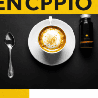 fotografia sobre la influenza italiana en el cappuccino para portada de una categoria en una pagina web sobre cafe y cafe expresso y utiliza mucho el color oro b89634 y en menor medida el color bla