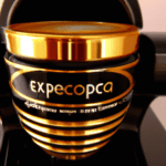 fotografia sobre los beneficios de descalcificar tu maquina de cafe expresso para portada de una categoria en una pagina web sobre cafe y cafe expresso y utiliza mucho el color oro b89634 y en meno