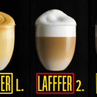 fotografia sobre los diferentes cappuccinos para portada de una categoria en una pagina web sobre cafe y cafe expresso y utiliza mucho el color oro b89634 y en menor medida el color black 000000