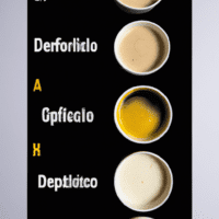 fotografia sobre los diferentes tipos de leche para un cappuccino para portada de una categoria en una pagina web sobre cafe y cafe expresso y utiliza mucho el color oro b89634 y en menor medida el