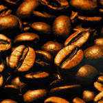 fotografia sobre los granos de cafe mas exoticos para portada de una categoria en una pagina web sobre cafe y cafe expresso y utiliza mucho el color oro b89634 y en menor medida el color black 00