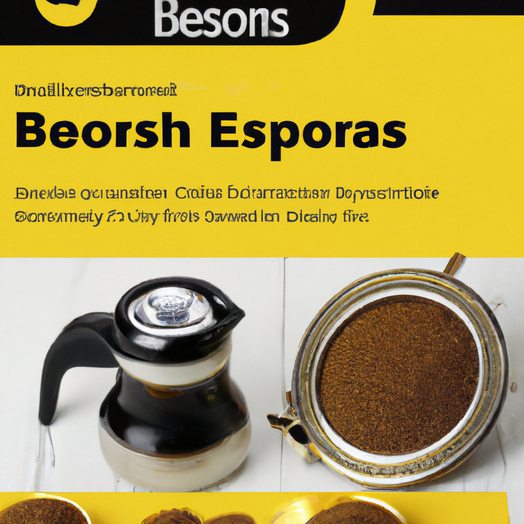 fotografia sobre los mejores productos de limpieza para cafetera espresso para portada de una categoria en una pagina web sobre cafe y cafe expresso y utiliza mucho el color oro b89634 y en menor m