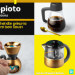fotografia sobre los mejores productos para descalcificar tu cafetera para portada de una categoria en una pagina web sobre cafe y cafe expresso y utiliza mucho el color oro b89634 y en menor medid
