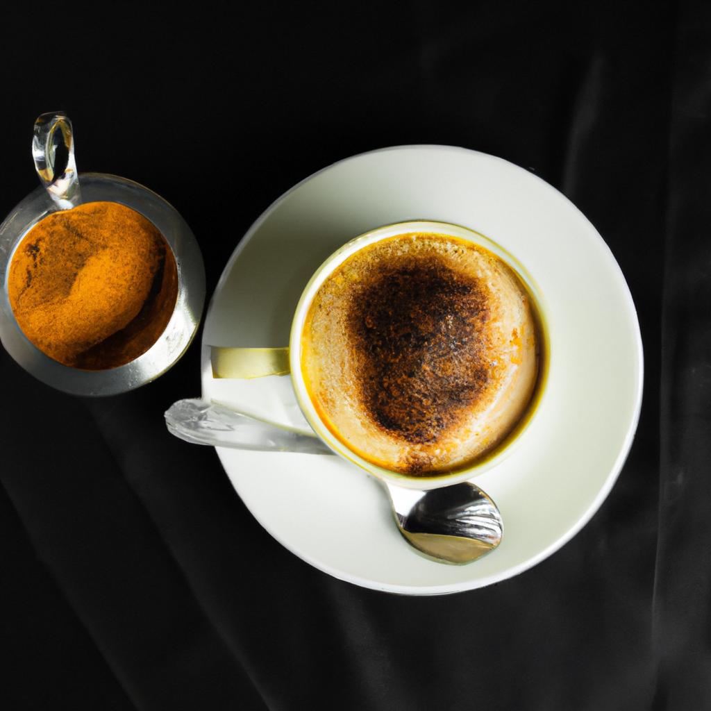 fotografia sobre los secretos detras de un buen cafe cappuccino para portada de una categoria en una pagina web sobre cafe y cafe expresso y utiliza mucho el color oro b89634 y en menor medida el c