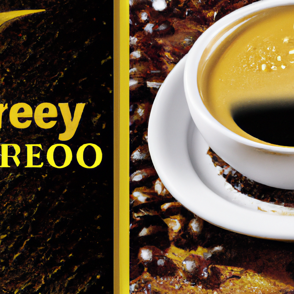fotografia sobre para portada de una categoria en una pagina web sobre cafe y cafe expresso y utiliza mucho el color oro b89634 y en menor medida el color black 000000 y el blanco ffffff ma
