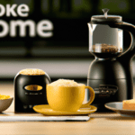 fotografia sobre por que la cafetera prensa francesa es la opcion perfecta para un cafe en la oficina para portada de una categoria en una pagina web sobre cafe y cafe expresso y utiliza mucho