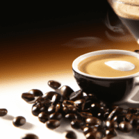 fotografia sobre que es el tueste frances y como afecta al cafe expresso para portada de una categoria en una pagina web sobre cafe y cafe expresso y utiliza mucho el color oro b89634 y en m
